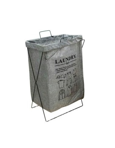 Cesto P/ropa 36x26x60cm De Tela C/estructura Metal 57917917 Cr02