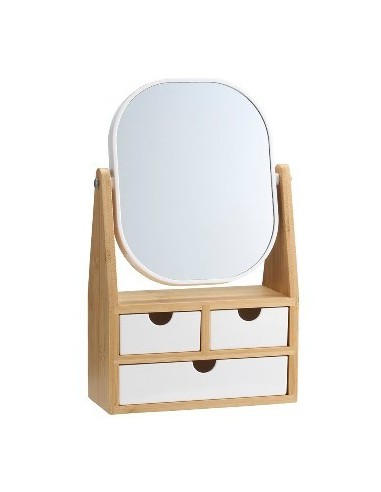 Organizador Bamboo C/ Espejo 3 Cajones 3070 Alf01