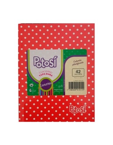 Cuaderno 42hj T/d Raya Lunar Rojo Potosi 414114 Tec02 (90)