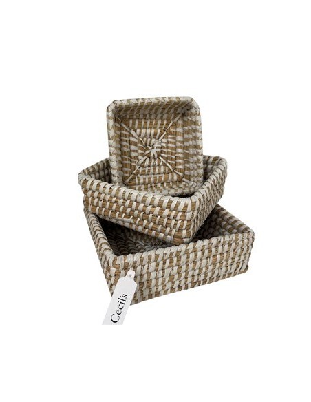 Canasto 15x5cm Cuad Seagrass Ce62283 Cec03