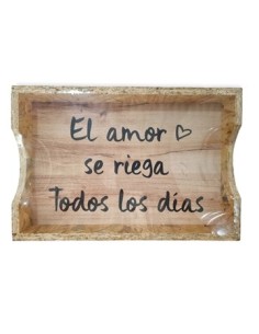 Bandeja 30x20cm Natural C/frases 8805 Decozu