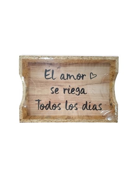 Bandeja 30x20cm Natural C/frases 8805 Decozu