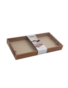 Bandeja 20x40x4cm Madera C/manija Cuerda Bp105 Vgo01
