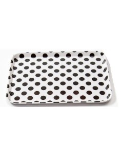 Bandeja Melamina 28x21cm Lunares C3387n Dec01 (b96)