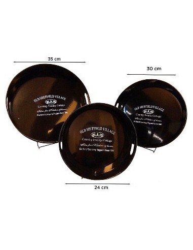 Bandeja 36cm Redonda Estampada Bco/negro In220002/in230023 Ori02