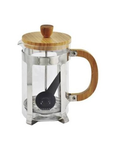 Cafetera Vidrio C/tapa Bamboo 600ml C4352 Dec01