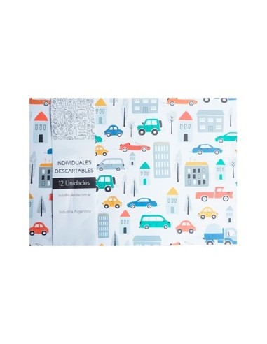 Individual 30x45 Estampado Infantil Surt. X12 Descartable 7275 Decozu