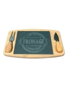 Tabla Picada C/piedra C/2 Utensilios Bamboo Ca5440 Pk01