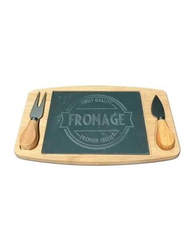 Tabla Picada C/piedra C/2 Utensilios Bamboo Ca5440 Pk01