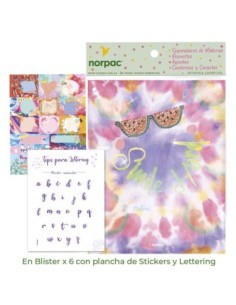 Separador Materia A4 X 6 Hj C/plancha De Stickers Y Lettering 710-720-730 Nor-pac