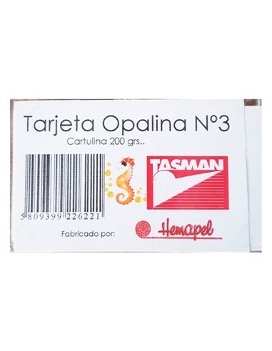 Tarjeta Personal Blanca Opalina X100  Hemapel (b12)