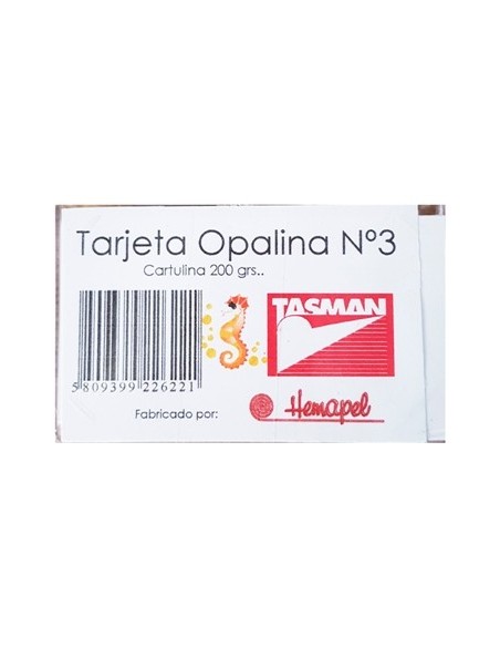 Tarjeta Personal Blanca Opalina X100  Hemapel (b12)