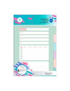 Separador Materia N.3 X6 Unid C/lengueta 50023 202310 202309 Fw (b100)