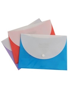 Sobre Doble C/boton A5 Pvc Vs Colores Ch318a5p/318a5p Lama (b12)