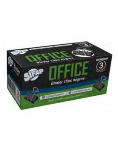 Aprietapapel 32mm X12 Negro Caja Sifap 2200132114 (b:240/12)