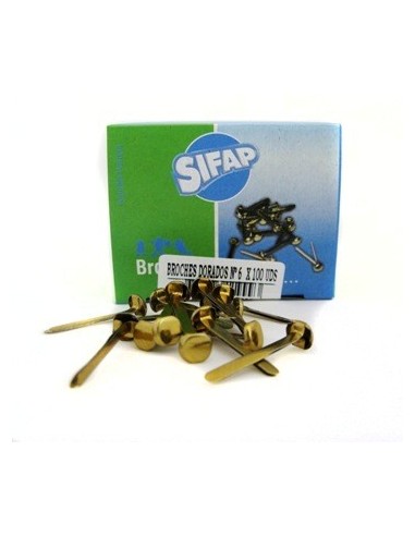 Broches Dorados N.8 X100 Und.caja Sifap 2500600008 (b30)