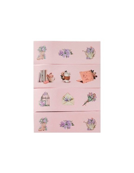 Notas Autoadhesivas 25x75mm Banderita X4 Estaciones 80hj Memo 701