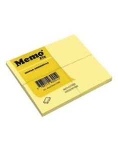 Notas Autoadhesivas 46x37mm X 4 Amarillo 100hj Memo 100