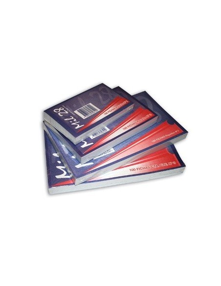 Ficha N.3 X100 Unid 12 5x20cm 6530 Mil28 Tec02 86113 (b100)