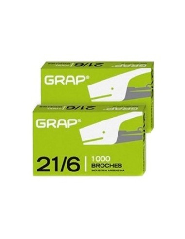 Broches 21/6 X1000 Caja Grap 556 (b12)