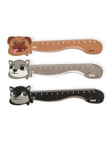 Regla 12cm Madera Fantasia Dona/perro 26688/26689 Col01