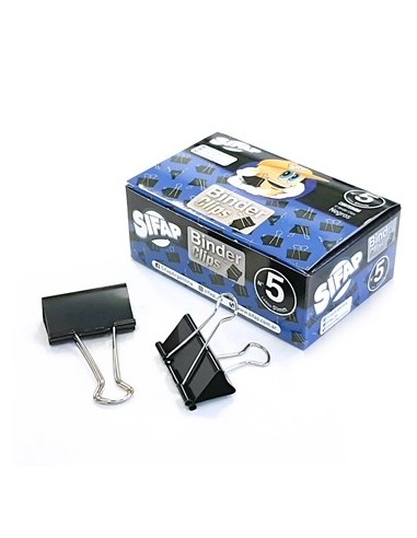 Aprietapapel 50mm X12 Negro Caja Sifap 2200142112 (b36)