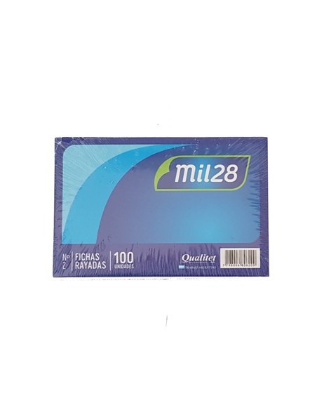 Ficha N.2 X100 Unid 12 5x20cm 6515 Mil28  (b80)