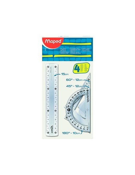 Set 4 Pzas 15cm Geometria Eco Maped 242815  Map01 (b100)