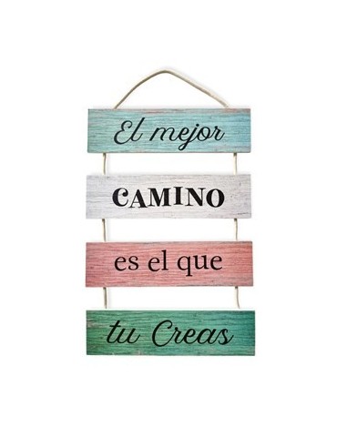 Colgante Madera X4 Frases 2660 Decozu (m)