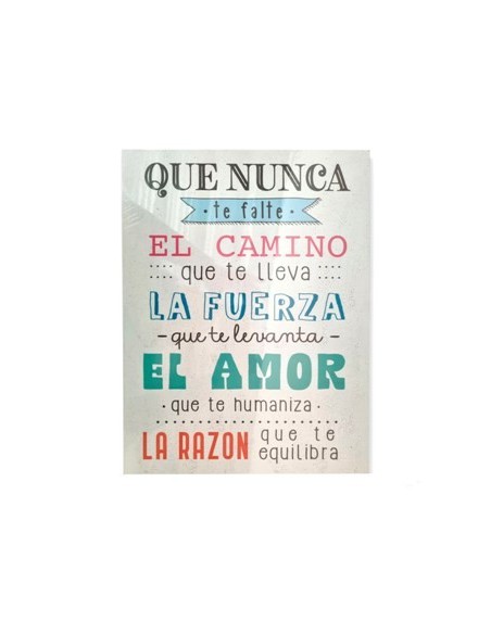 Cuadro 30x40 P/ Colgar Borde Bco/ Negro C/ Frases 3620/5130 Decozu
