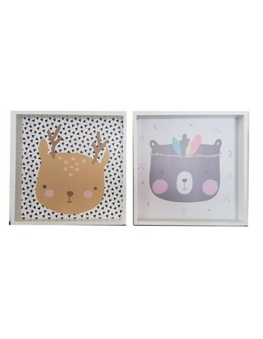 Cuadro 30x30cm C/cajon Infantil Surt. Nat01 (b1)