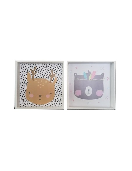 Cuadro 30x30cm C/cajon Infantil Surt. Nat01 (b1)