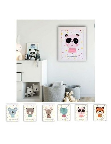 Cuadro 20x25 Infantil Plano Blanco/natural 7040/7042 Decozu