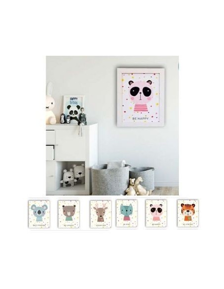 Cuadro 20x25 Infantil Plano Blanco/natural 7040/7042 Decozu