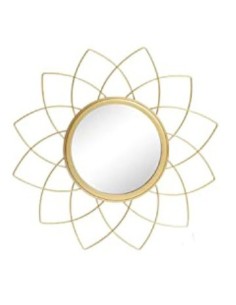 Espejo Pared F/flor 42cm Dorado 159401 Pcu01