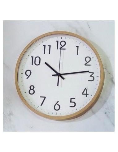 Reloj Pared 29cm Red. Fondo Bco Simil Mad 301841 Pcu01000301841005