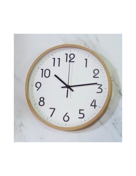 Reloj Pared 29cm Red. Fondo Bco Simil Mad 301841 Pcu01000301841005