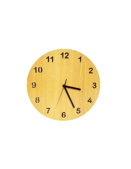 Reloj Pared 28cm Madera Bambu Baja 300419 Pcu01 (b1)