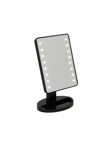 Espejo Cuadrado/oval C/luces Led Carga Usb Y Soporte Plast. Ep17040  Cb-97761 Vgo01 Sf01