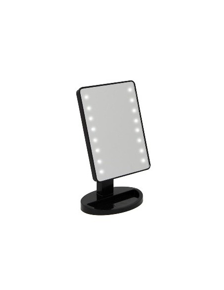 Espejo Cuadrado/oval C/luces Led Carga Usb Y Soporte Plast. Ep17040  Cb-97761 Vgo01 Sf01