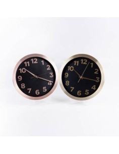 Reloj Pared 30cm Metal Dorado-plata Ca5016-ca5185-ca5186 Pk01