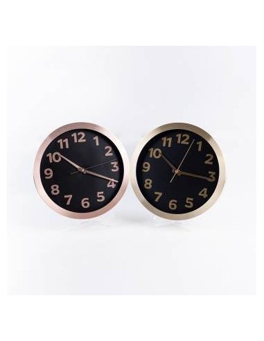 Reloj Pared 30cm Metal Dorado-plata Ca5016-ca5185-ca5186 Pk01