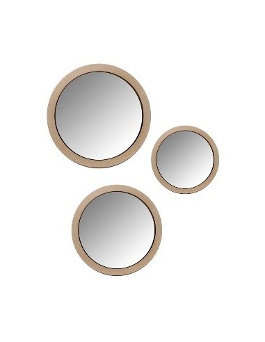 Set X3 Espejos Redondos C/marco Dorado Ep00272 Vgo01