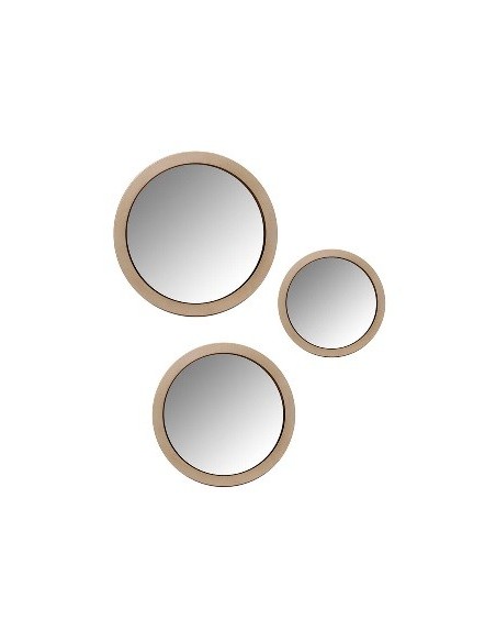 Set X3 Espejos Redondos C/marco Dorado Ep00272 Vgo01