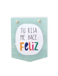 Banderin 24x20cm Madera C/frases 7280 Decozu