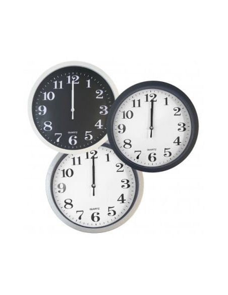 Reloj Pared 30cm Bco-negro Numeros Gdes 4924363 46re8291-46re8292  Bar02 Dol01