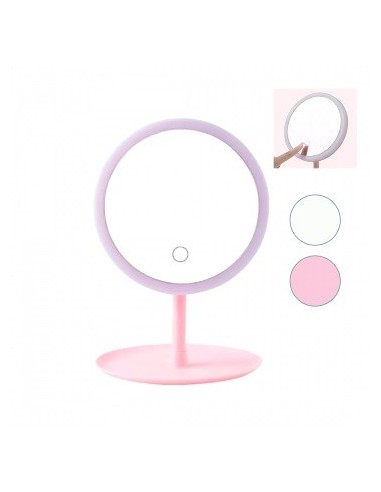 Espejo Red. C/luz Led Y Pie A Pila Rj2415/rj21416 Rod02