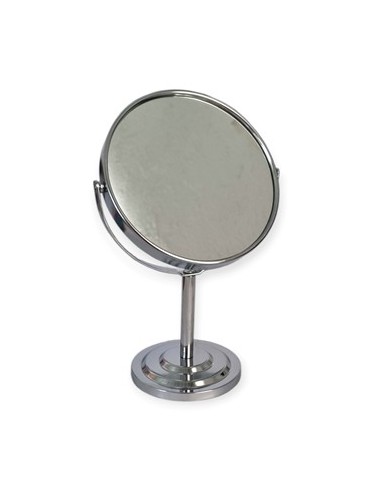 Espejo Doble Faz C/pie Red.15cm  Cromado Yy2895 1344n Rod02