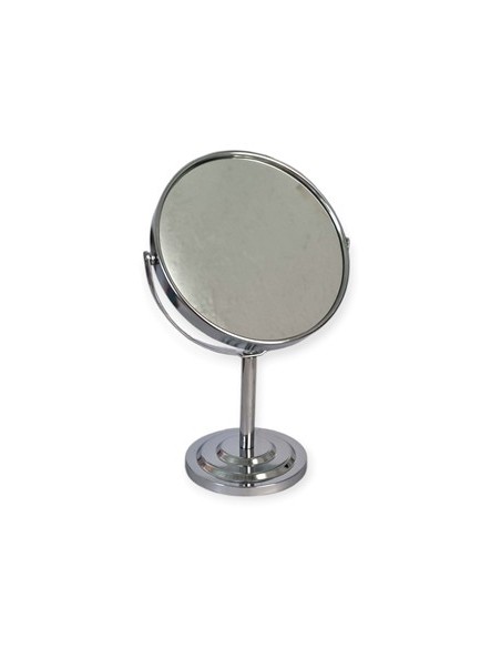 Espejo Doble Faz C/pie Red.15cm  Cromado Yy2895 1344n Rod02