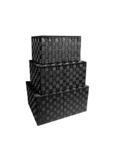 Caja Trenzada Tapa Rebat 30x20x17 Negra/blanca/gris/marron/beige 23500120 23500077 23500050 23500047 23500139 Tal01